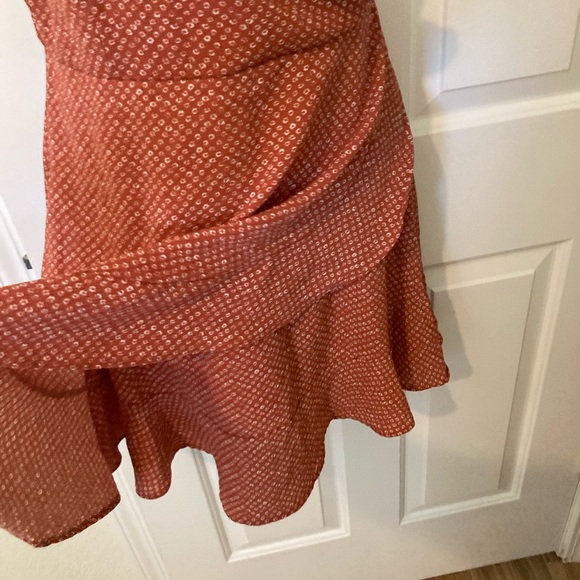 Faux wrap sun-dress | burnt orange/rust 🔥 🍊 - Picture 6 of 6